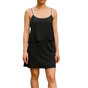 All Saints Fade Silk Blend Dress Black